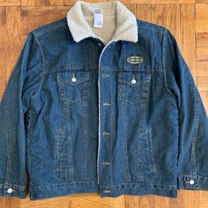 Disney Mickey Mouse Denim Jean Jacket Men Sz L